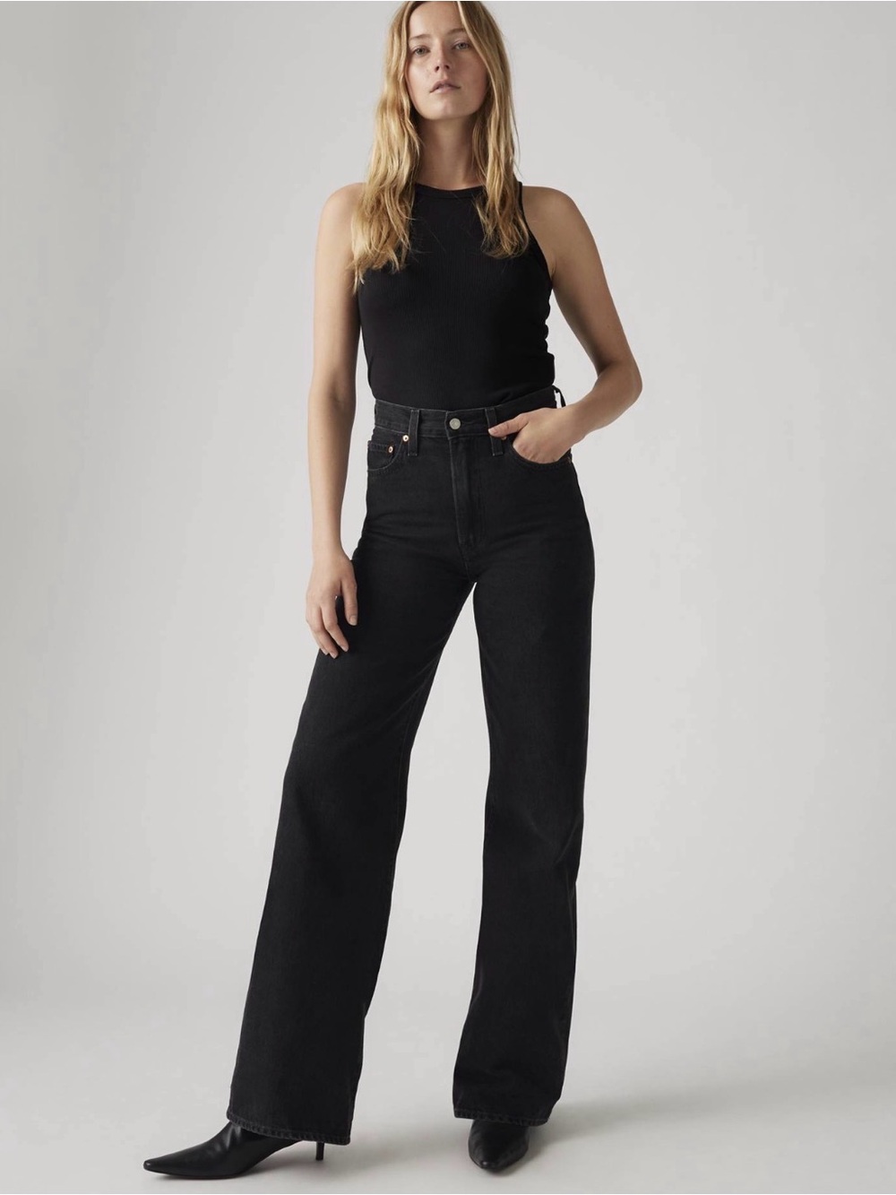 Levi’s Ribcage Wide Leg Jeans - Black